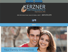 Tablet Screenshot of kerznerortho.com